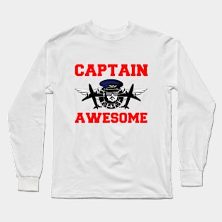 Captain Awesome Long Sleeve T-Shirt